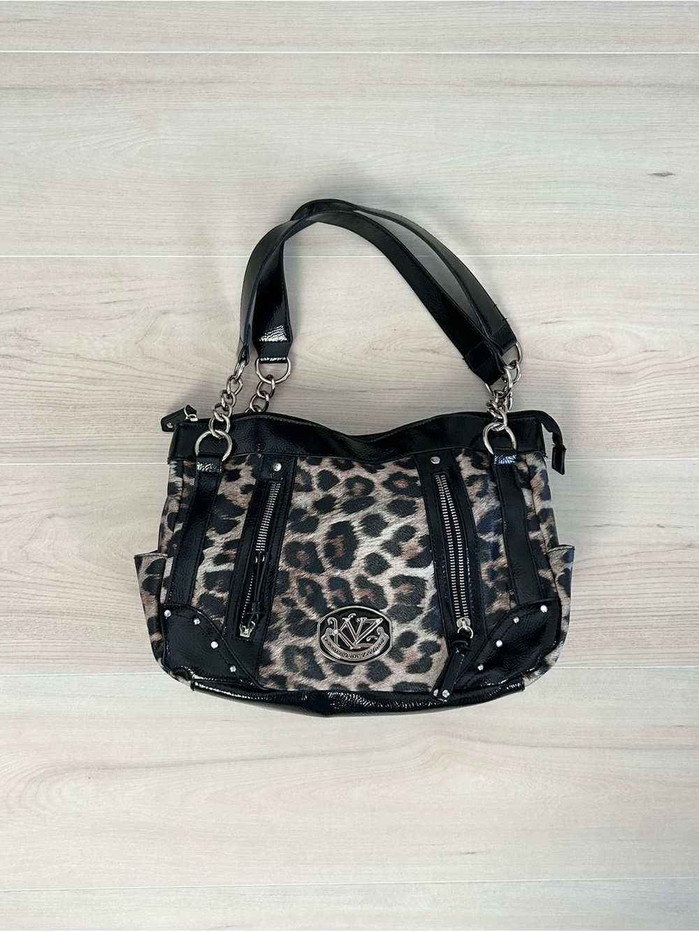 leopard print kathy van zeeland purse